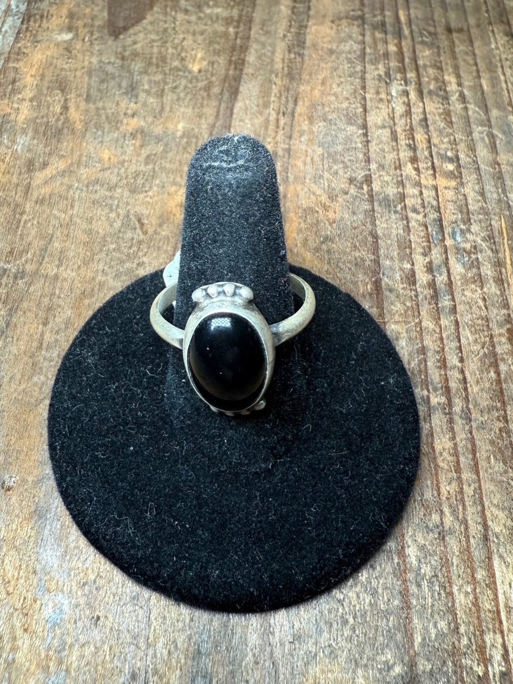 Sterling Silver Black Onyx Oval Ring - Women Jewelry